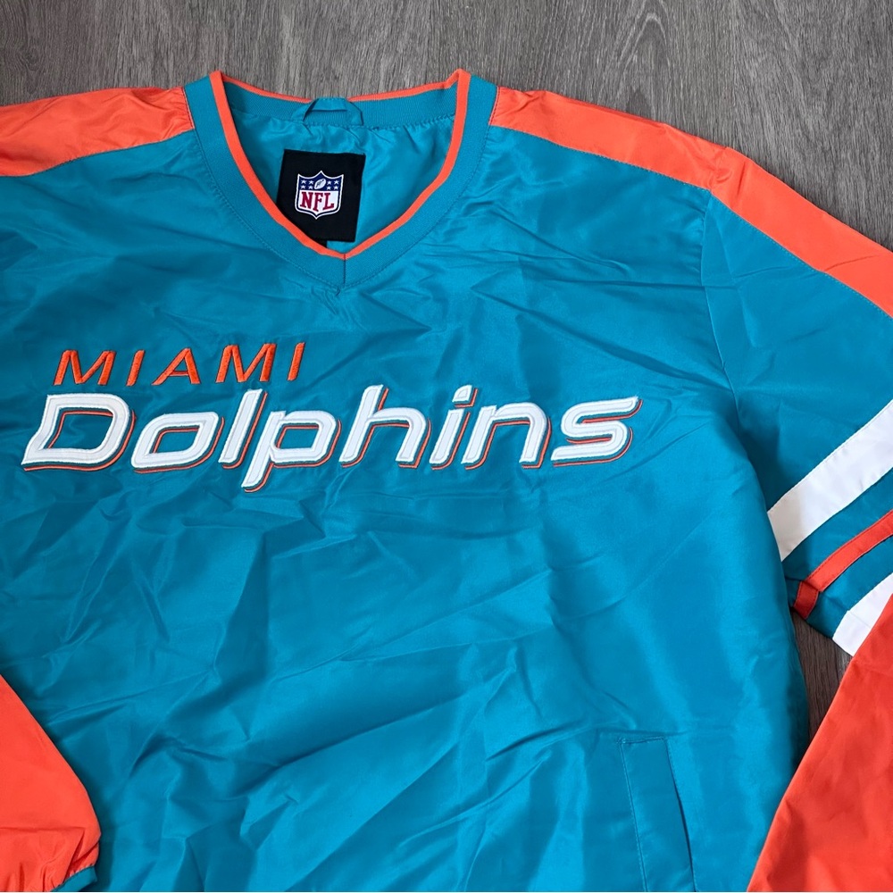 NFL | Miami Dolphins Teal and Orange Windbreaker | Size Medium